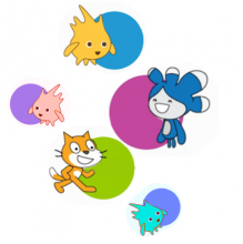 Iconos de la plataforma de programación Scratch